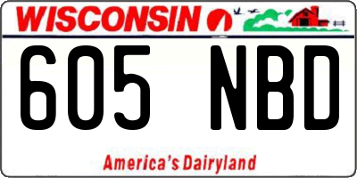 WI license plate 605NBD