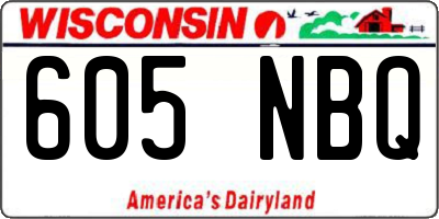 WI license plate 605NBQ