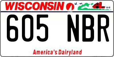 WI license plate 605NBR