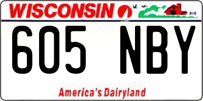 WI license plate 605NBY