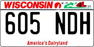 WI license plate 605NDH