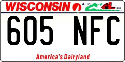 WI license plate 605NFC