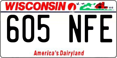WI license plate 605NFE