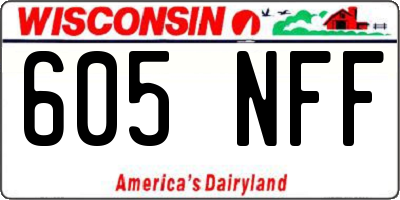 WI license plate 605NFF