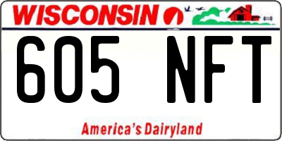 WI license plate 605NFT