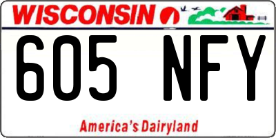 WI license plate 605NFY