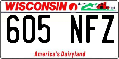 WI license plate 605NFZ