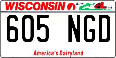 WI license plate 605NGD