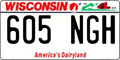 WI license plate 605NGH