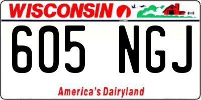 WI license plate 605NGJ