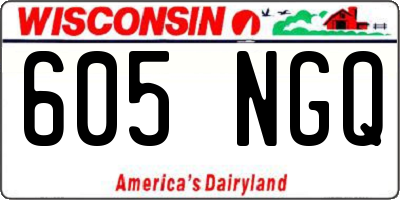 WI license plate 605NGQ