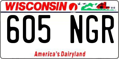 WI license plate 605NGR