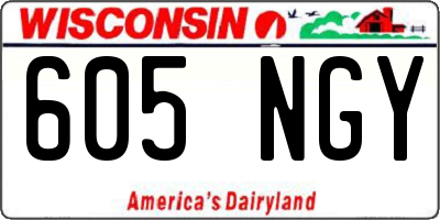 WI license plate 605NGY