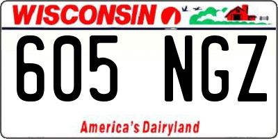 WI license plate 605NGZ