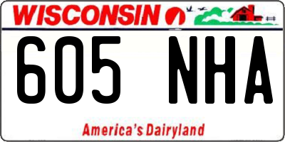 WI license plate 605NHA
