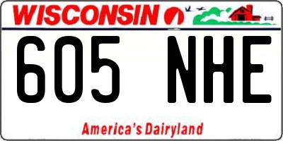 WI license plate 605NHE