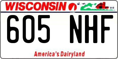 WI license plate 605NHF