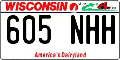 WI license plate 605NHH