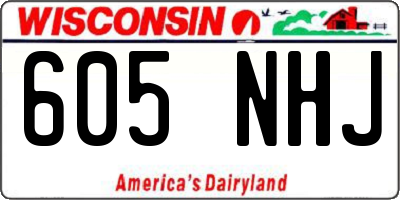 WI license plate 605NHJ