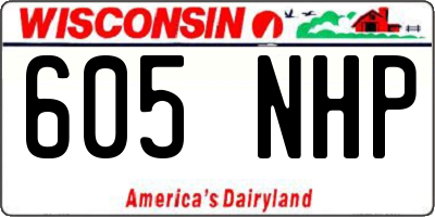 WI license plate 605NHP