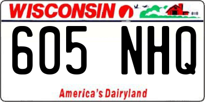 WI license plate 605NHQ