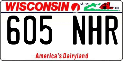 WI license plate 605NHR