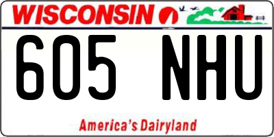 WI license plate 605NHU