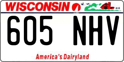 WI license plate 605NHV