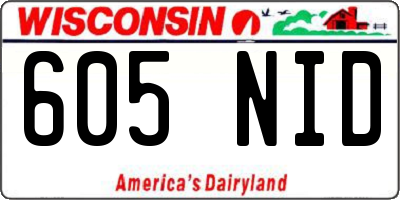 WI license plate 605NID