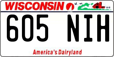 WI license plate 605NIH