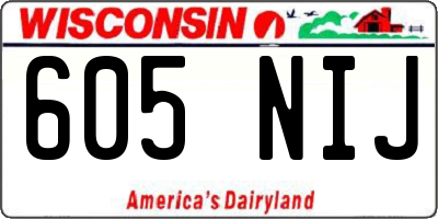 WI license plate 605NIJ