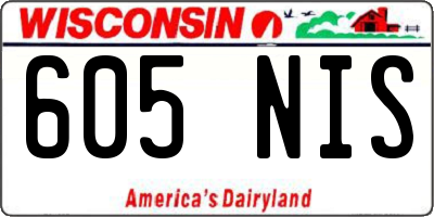 WI license plate 605NIS