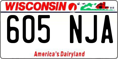 WI license plate 605NJA