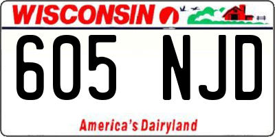 WI license plate 605NJD