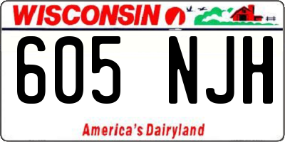 WI license plate 605NJH