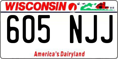 WI license plate 605NJJ