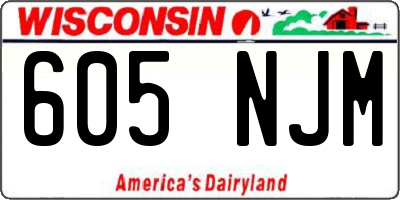 WI license plate 605NJM