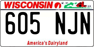 WI license plate 605NJN