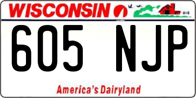 WI license plate 605NJP