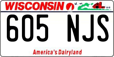 WI license plate 605NJS