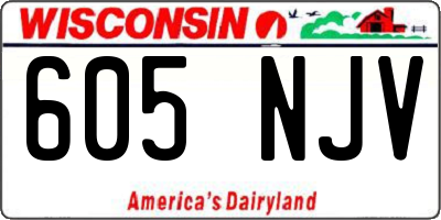 WI license plate 605NJV