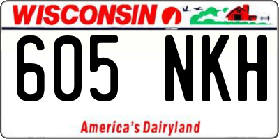 WI license plate 605NKH