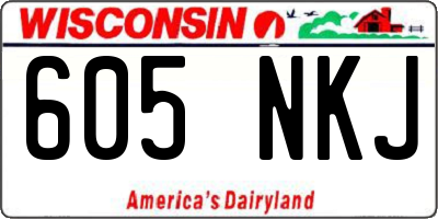 WI license plate 605NKJ
