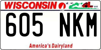 WI license plate 605NKM