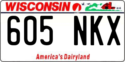 WI license plate 605NKX