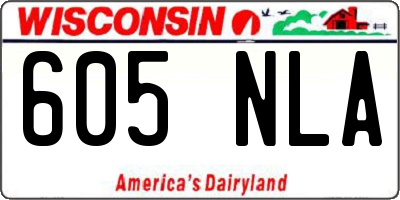 WI license plate 605NLA