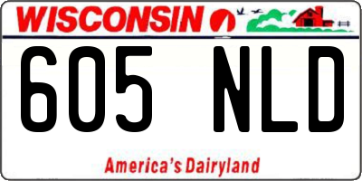 WI license plate 605NLD