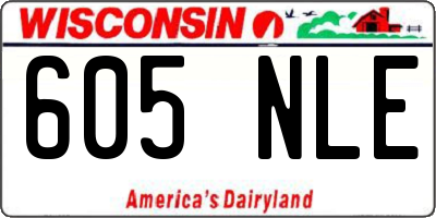 WI license plate 605NLE