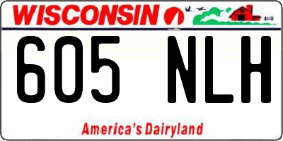 WI license plate 605NLH