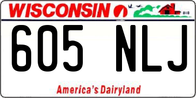 WI license plate 605NLJ